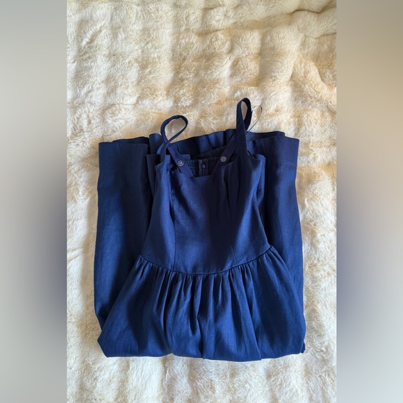 Reformation Janu Linen Dress In Danube, brand new, never worn, no flaws. - Picture 14 of 16